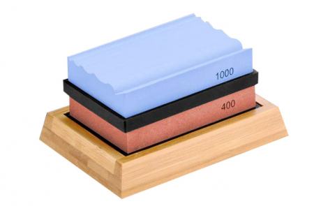 kitchen knife sharpening stone for knife sharpening with bamboo base