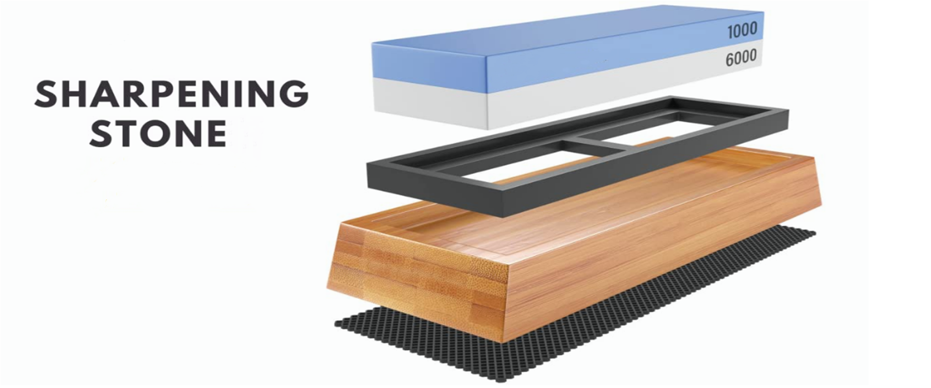 Sharpening stone for kitchen knife sharpening