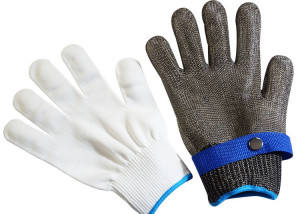 cut Resistant Glove Food Grade, Stainless Steel Mesh Metal Glove Knife Cutting Glove for Butcher, Oyster Shucking Kitchen Mandoline Chef Slicing Fish Fillet